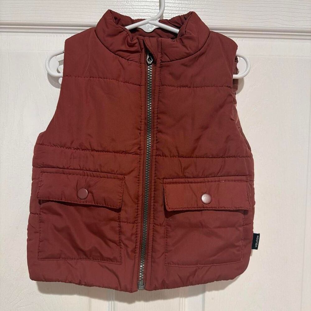 Volcom Rust Brown Puffer vest Size 18 Months